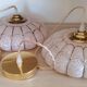 Art Deco pink glass suspensions from Clichy