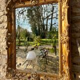 Large golden mirror