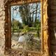 Large golden mirror