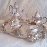 Service a cafe/the 5 pieces met.argente quadripode styl louis xv