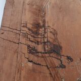 Large 17th century Monastery doors in terracotta lacquered oak, Portugal