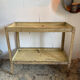 Beige metal shelf