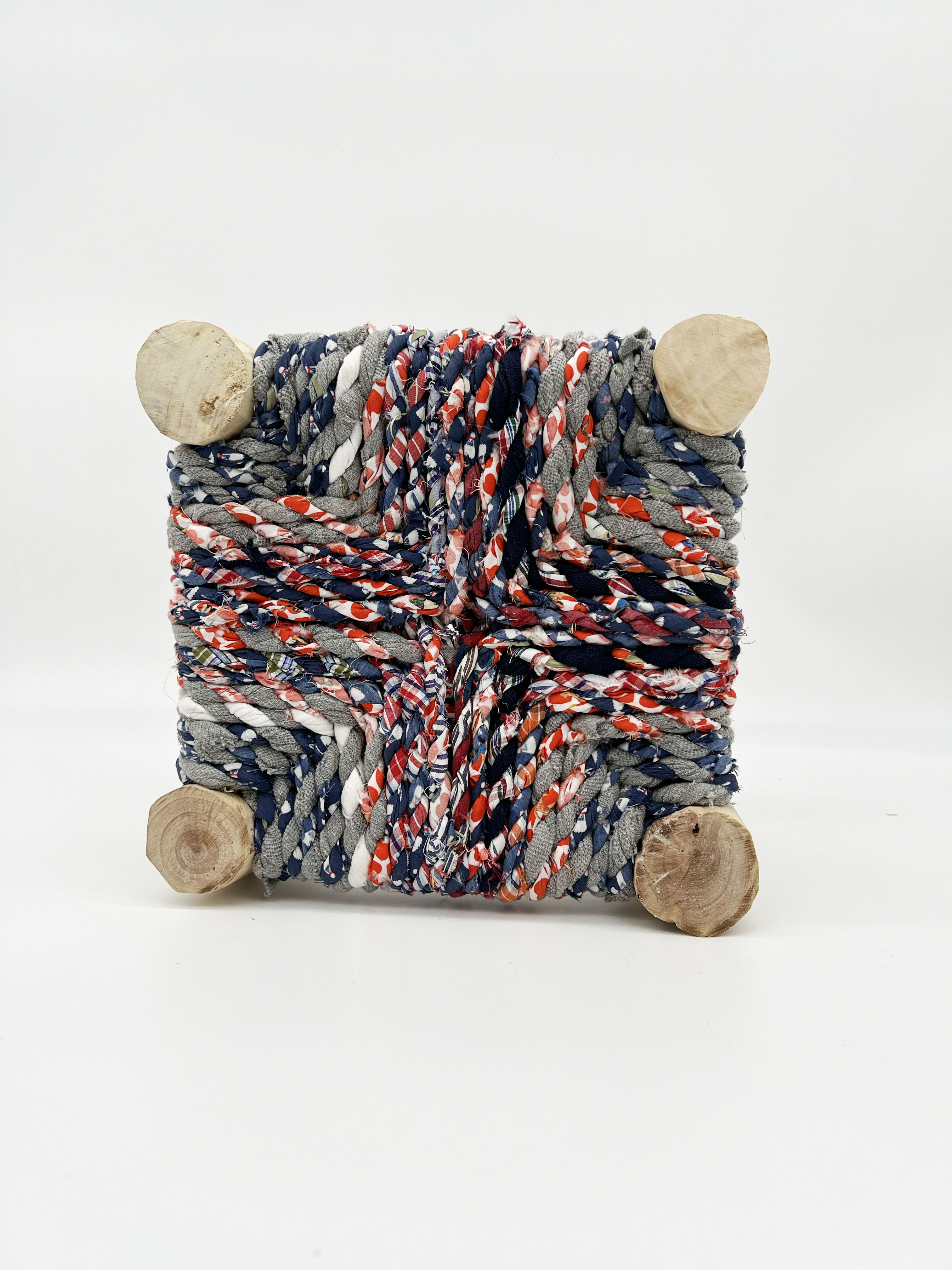 Moroccan mini stool Boucherouite