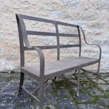 Banc de jardin artisanal en fer forgé