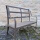 Handcrafted wrought iron garden bench