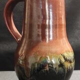 Ceramic 20th century pitcher signed Robert Heraud La Borne Sancerre