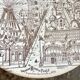 Brown earthenware plate "Universal Exhibition of 1900" No. 1