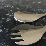 Guy Degrenne salad cutlery in stainless steel and bakelite