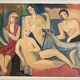 Young women and greyhound, SCHOENBERGER