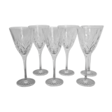 6 crystal wine glasses
