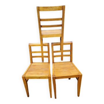 Trio de chaises 1940/50 par René Gabriel