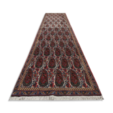 Handmade Persian Kerman Runner Rug, Long Oriental Wool Carpet- 92x375cm