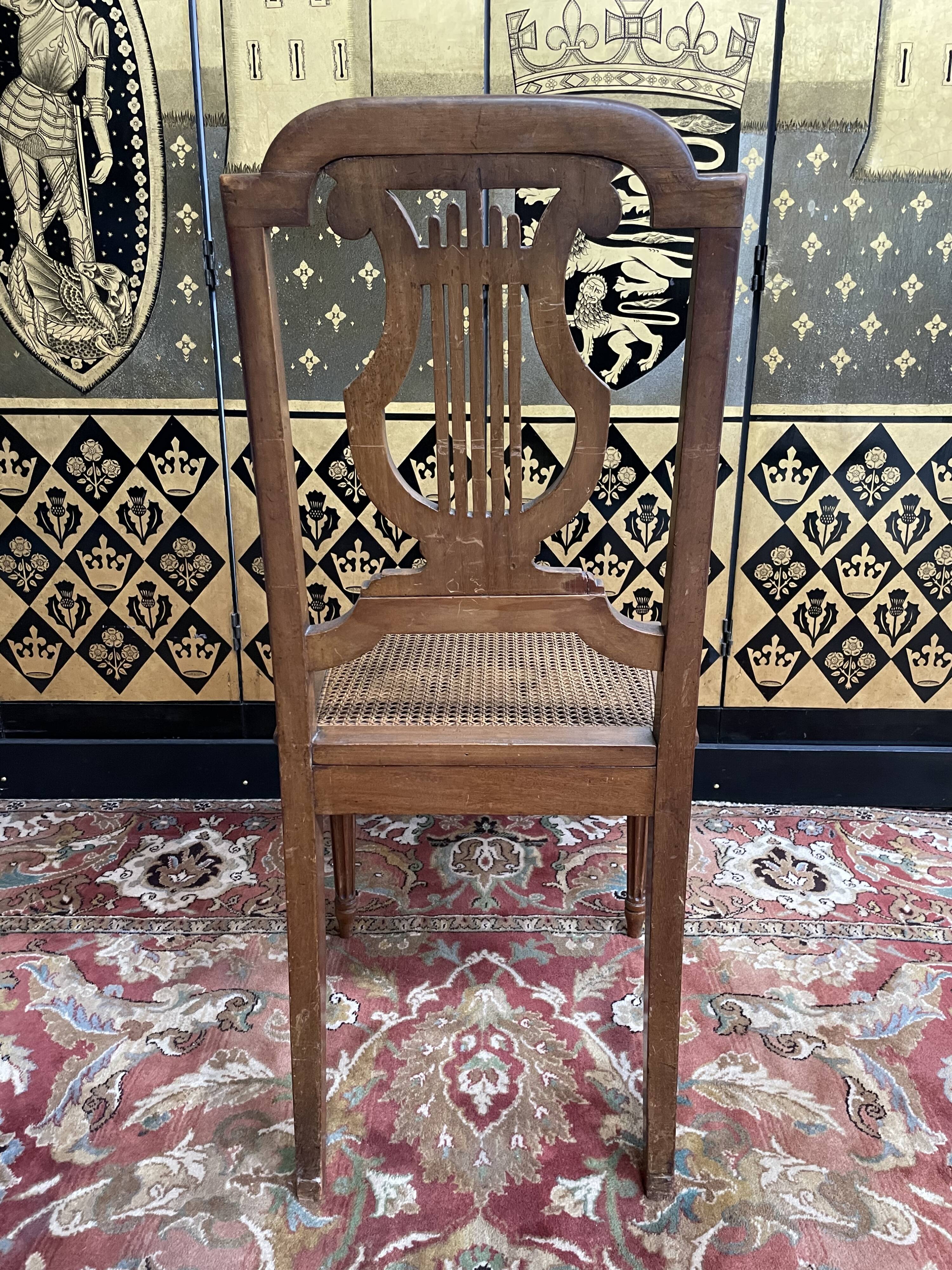 Set of 8 Louis XVI style chairs in canning