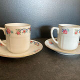 2 coffee cups Czech porcelain