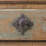 Armoire de mariée peinte d'art populaire 1792