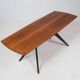 Vintage Scandinavian coffee table in teak with black legs - 1960s