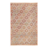 6x10 Kilim Cream Turkish Kilim Rug, 189x300Cm