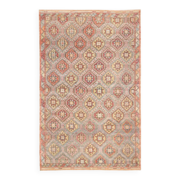Tapis Kilim turc crème 6x10, 189x300Cm