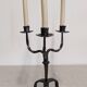 Brutalist candelabrum with 3 lights in wrought iron, France circa 1950.