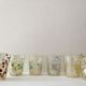Set of 6 murano glasses acqua "goto" "murrisa" in murano glass unique piece