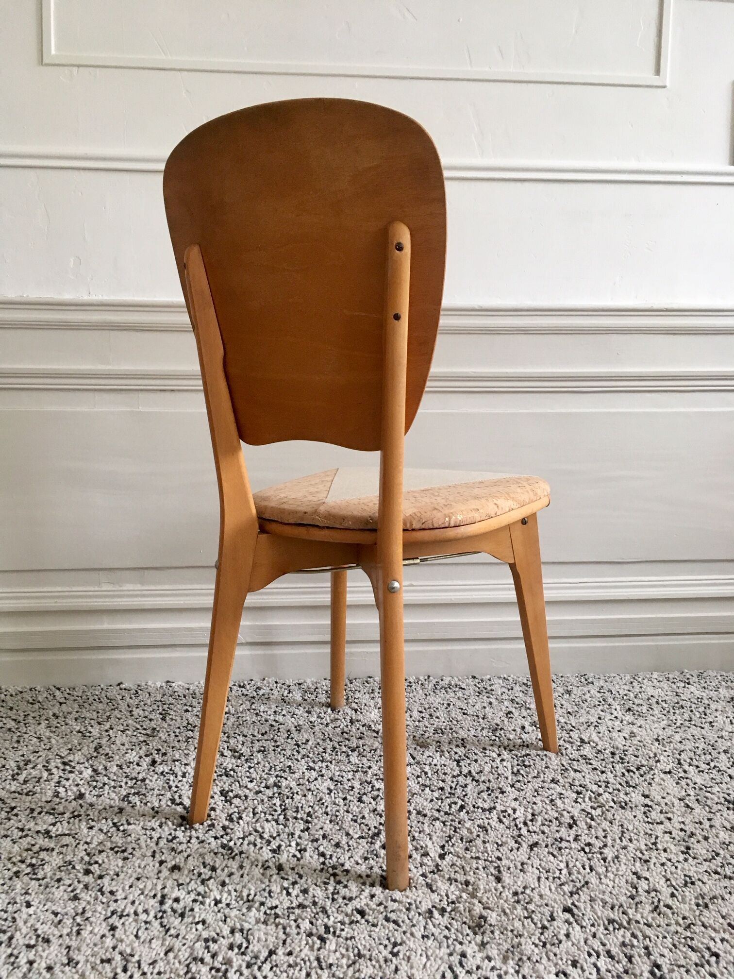 Restored vintage monoblock chair