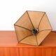 Hexagonal pendant light in brown rattan, 1970