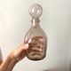 Carafe en verre bullé rose Biot vintage années 60