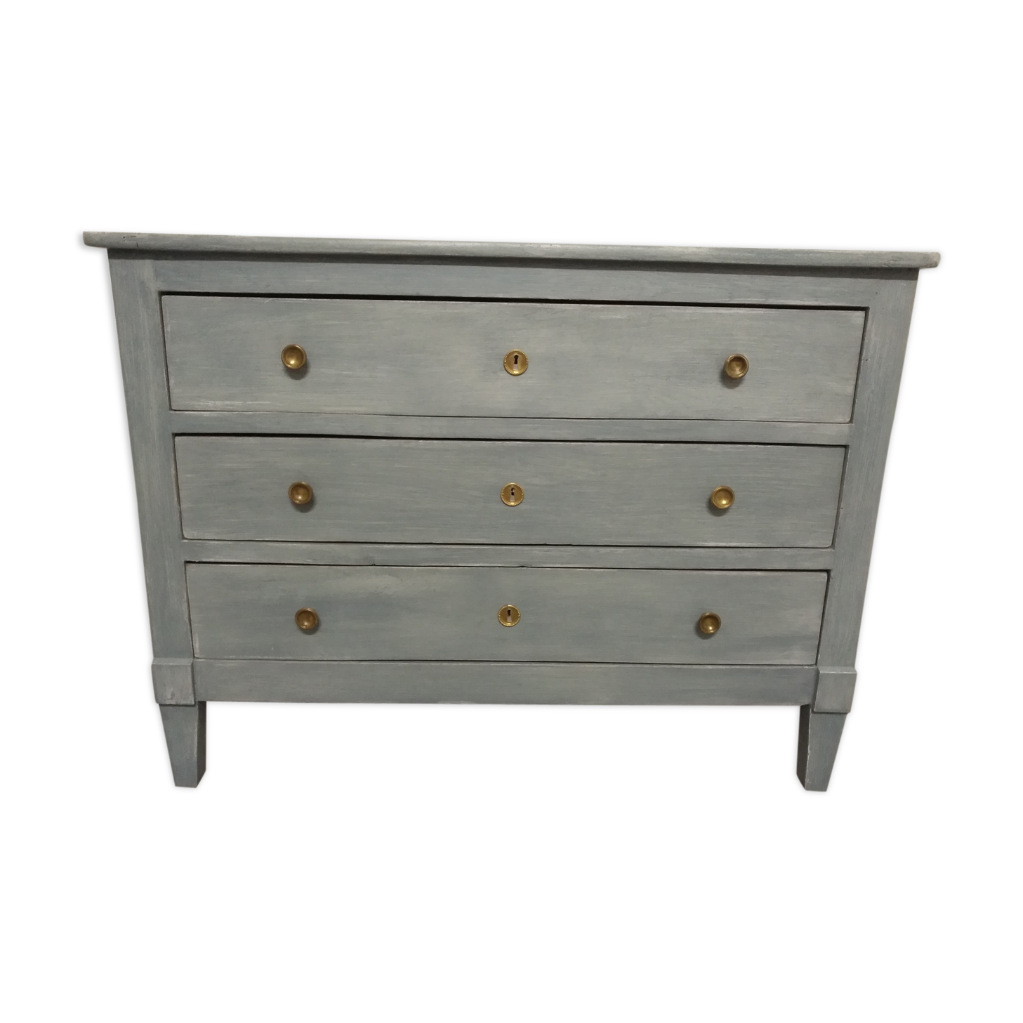 Chest of drawers blue/grey lasured board