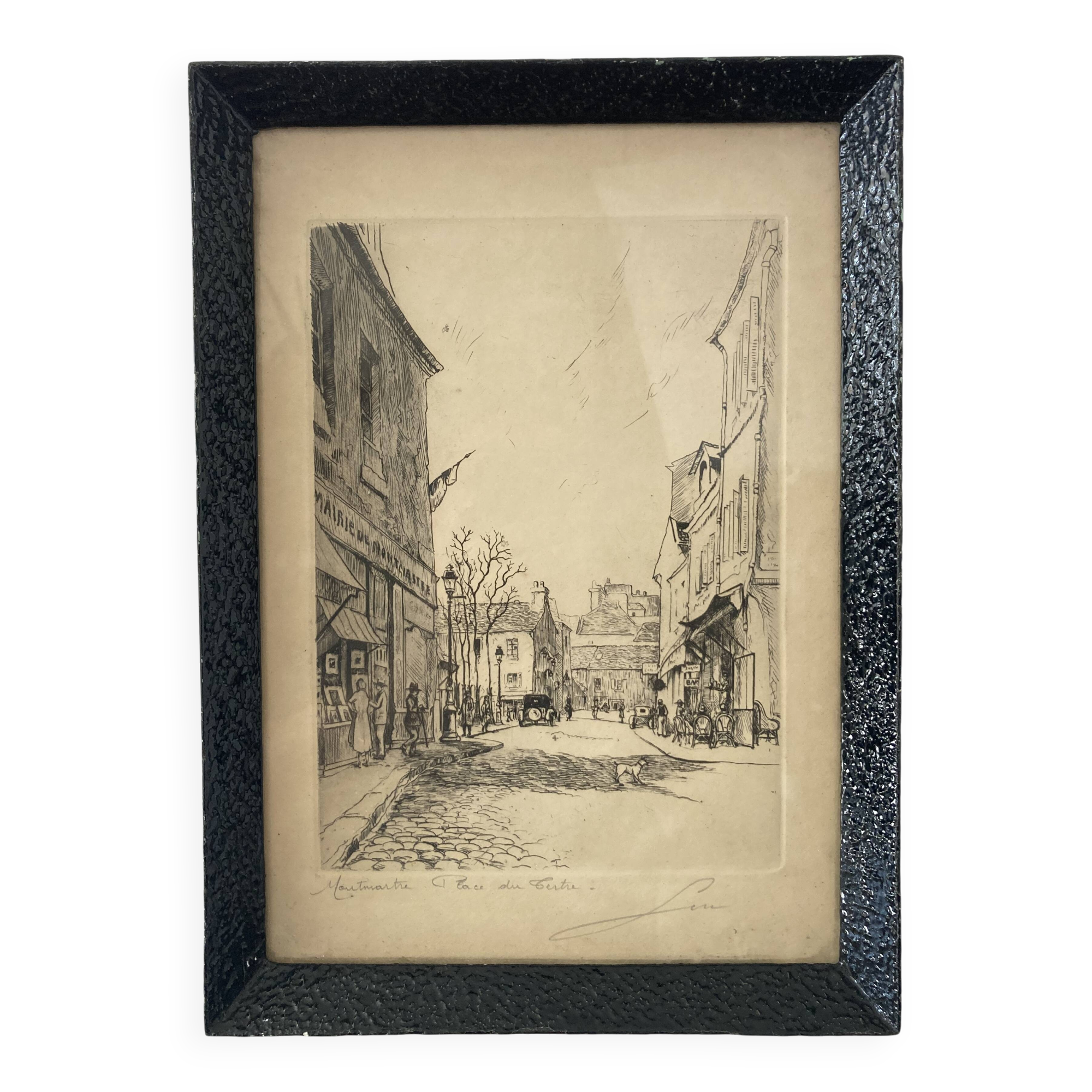 Old illustration of Montmartre