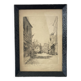 Old illustration of Montmartre