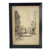 Old illustration of Montmartre