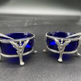 Pair of salerons in silver 925 goldsmith Antoine Cosson