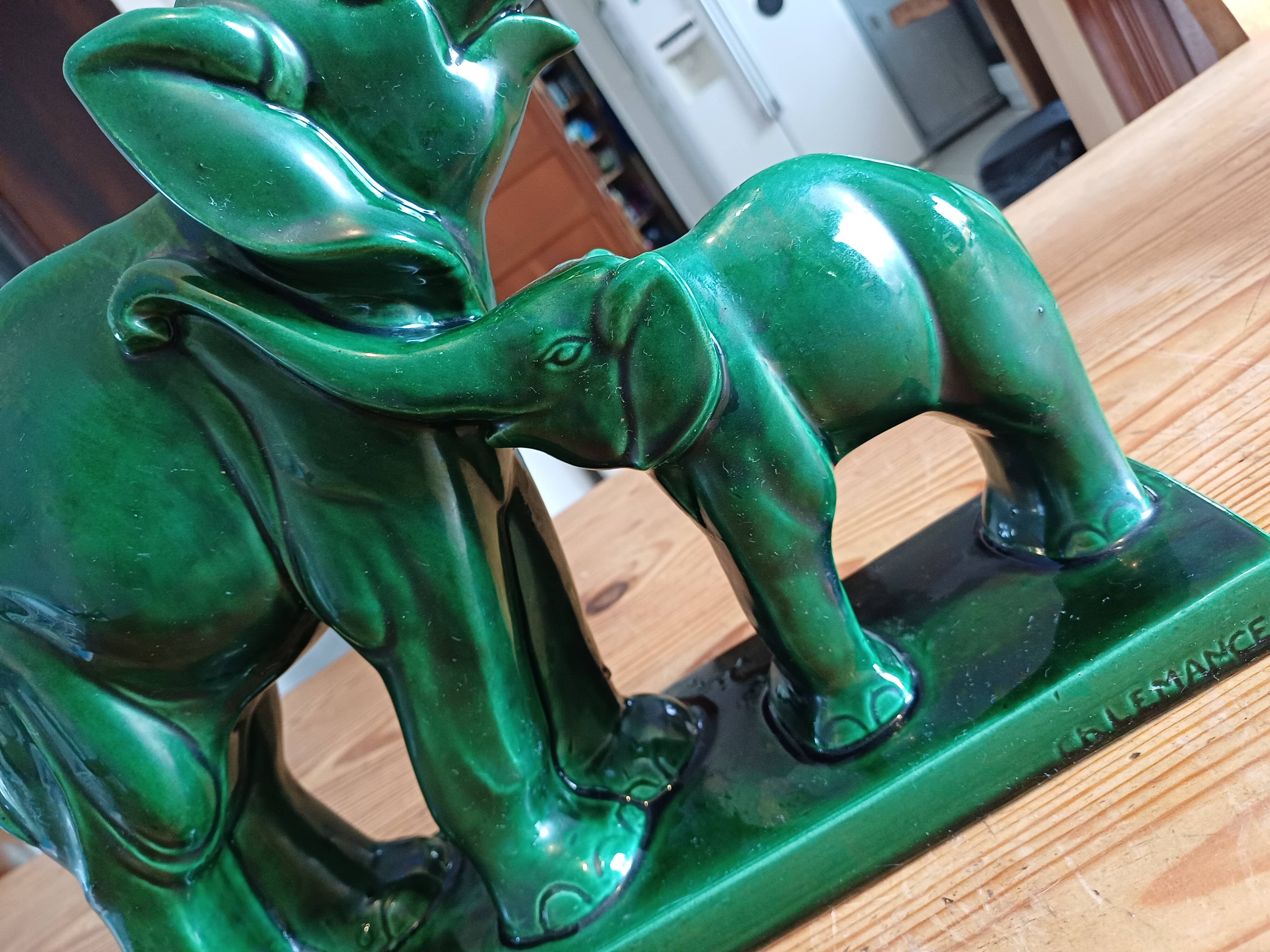 Lemanceau elephant earthenware by St Clément