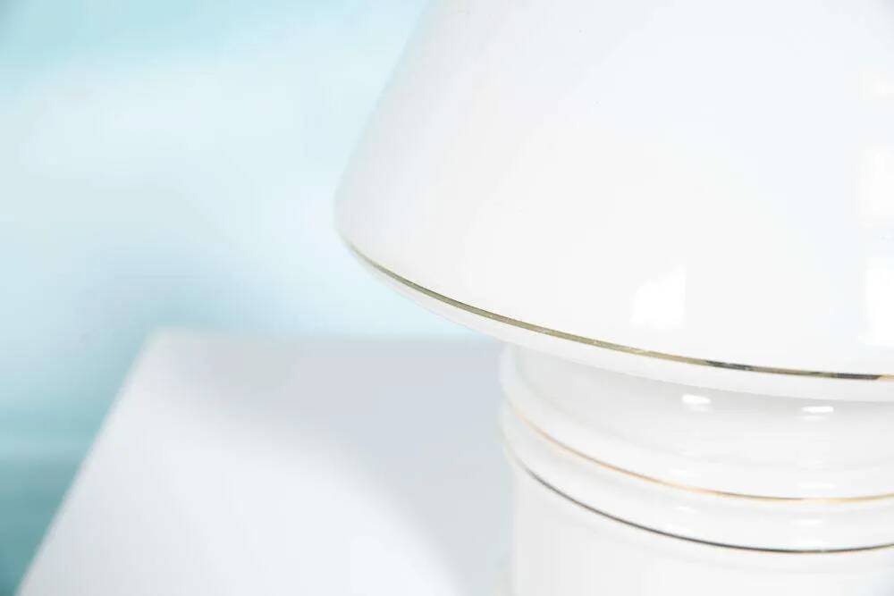 Vintage glass table lamp from the 70s, space age mushroom.