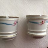 2 cups 19th white porcelain