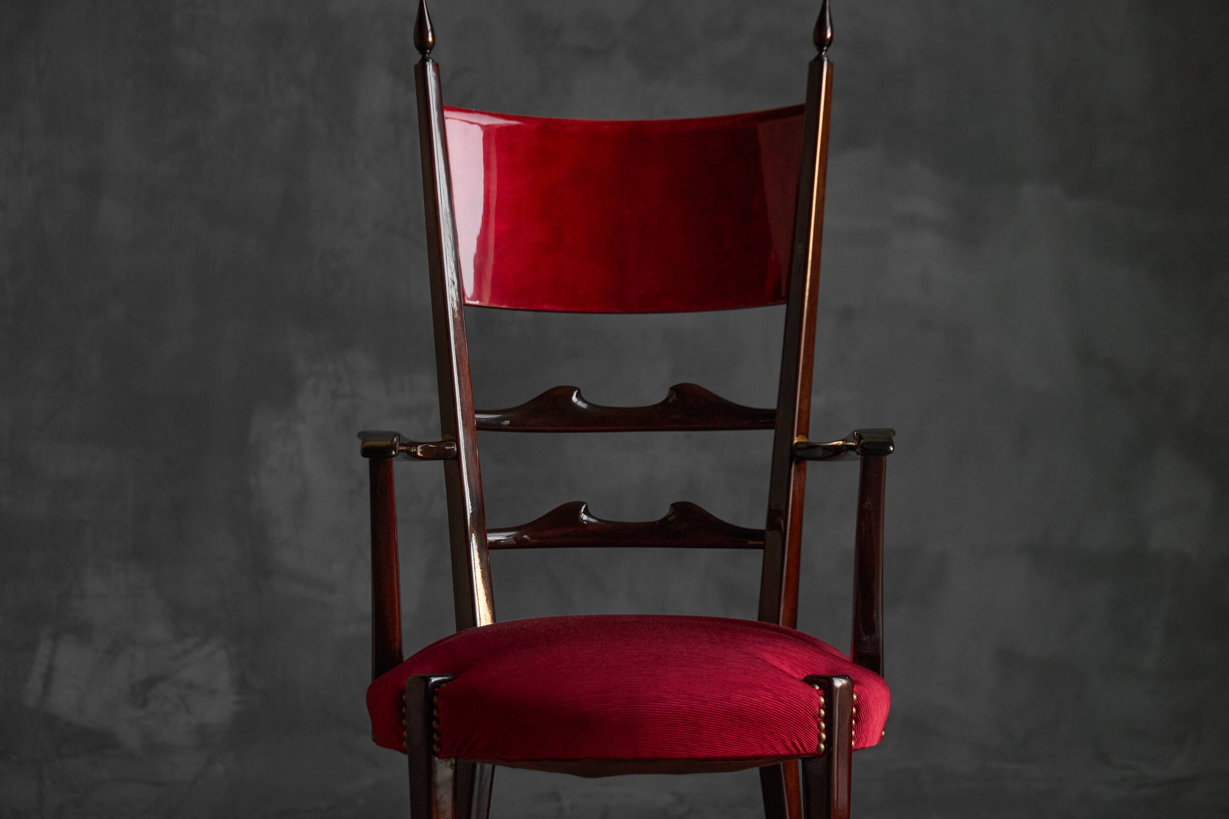 High-back dining chairs by Aldo Tura, Italy, 1962