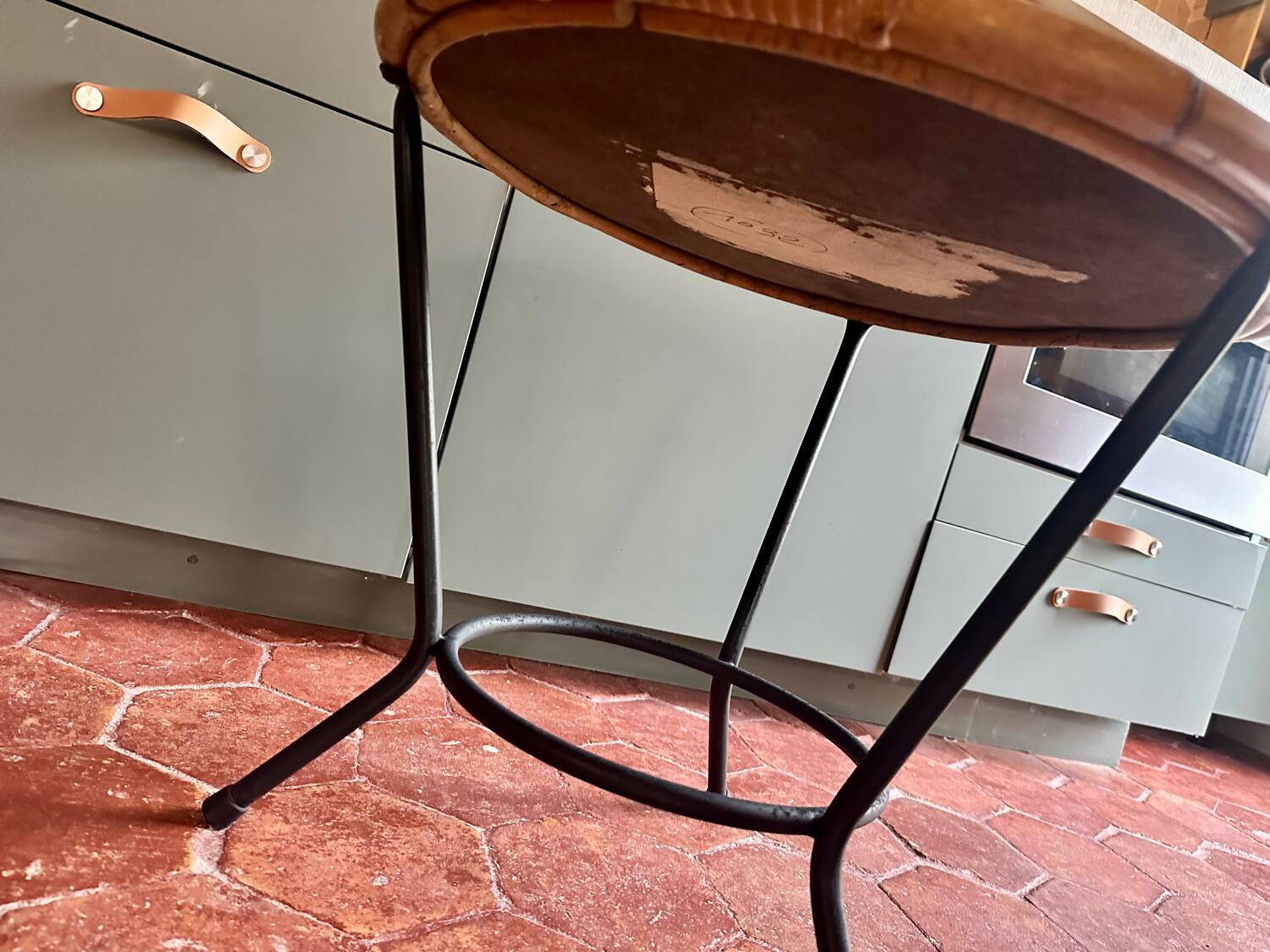 Vintage rattan side table