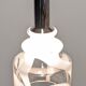 Murano white harlequin blown glass pendant light, Italy circa 1970