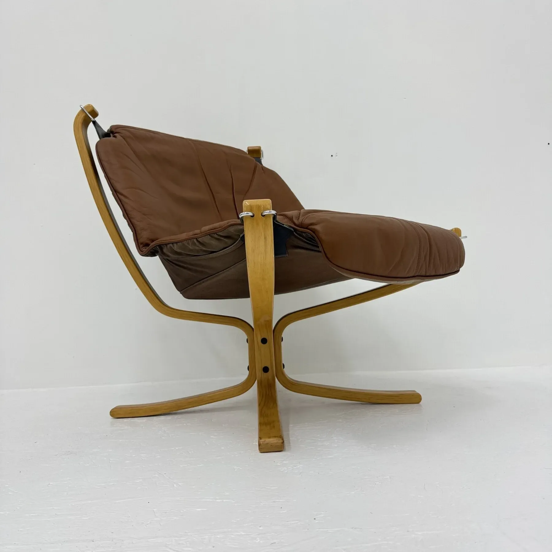 Falcon leather lounge chair by Sigurd Ressel for Vatne Møbler, 1970s