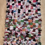 Tapis Berbère Boucherouite coloré - 102 x 239 cm