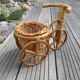 Cache pot en rotin et bambou tricycle vélo années 60 70