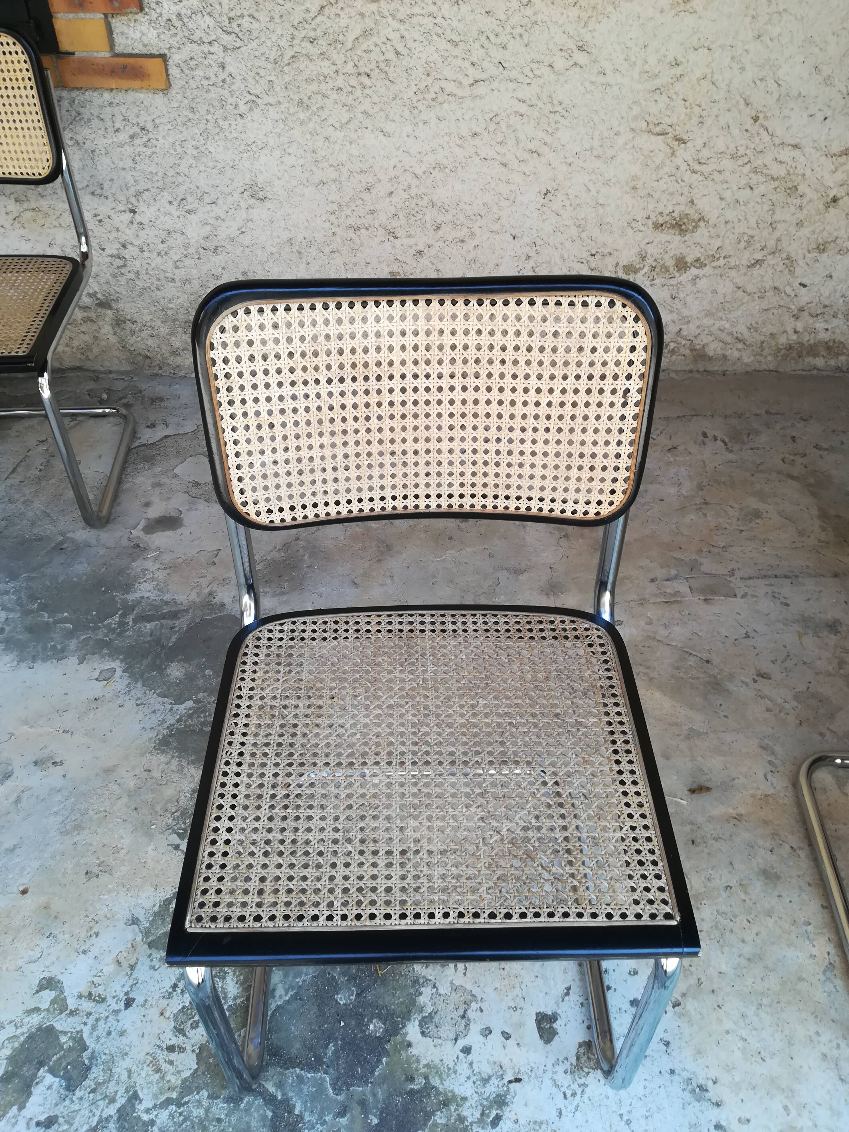 4 chairs b32 cesca by Marcel Breuer