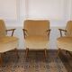 Set of 3 chairs 50s 60s cocktails champagne beige