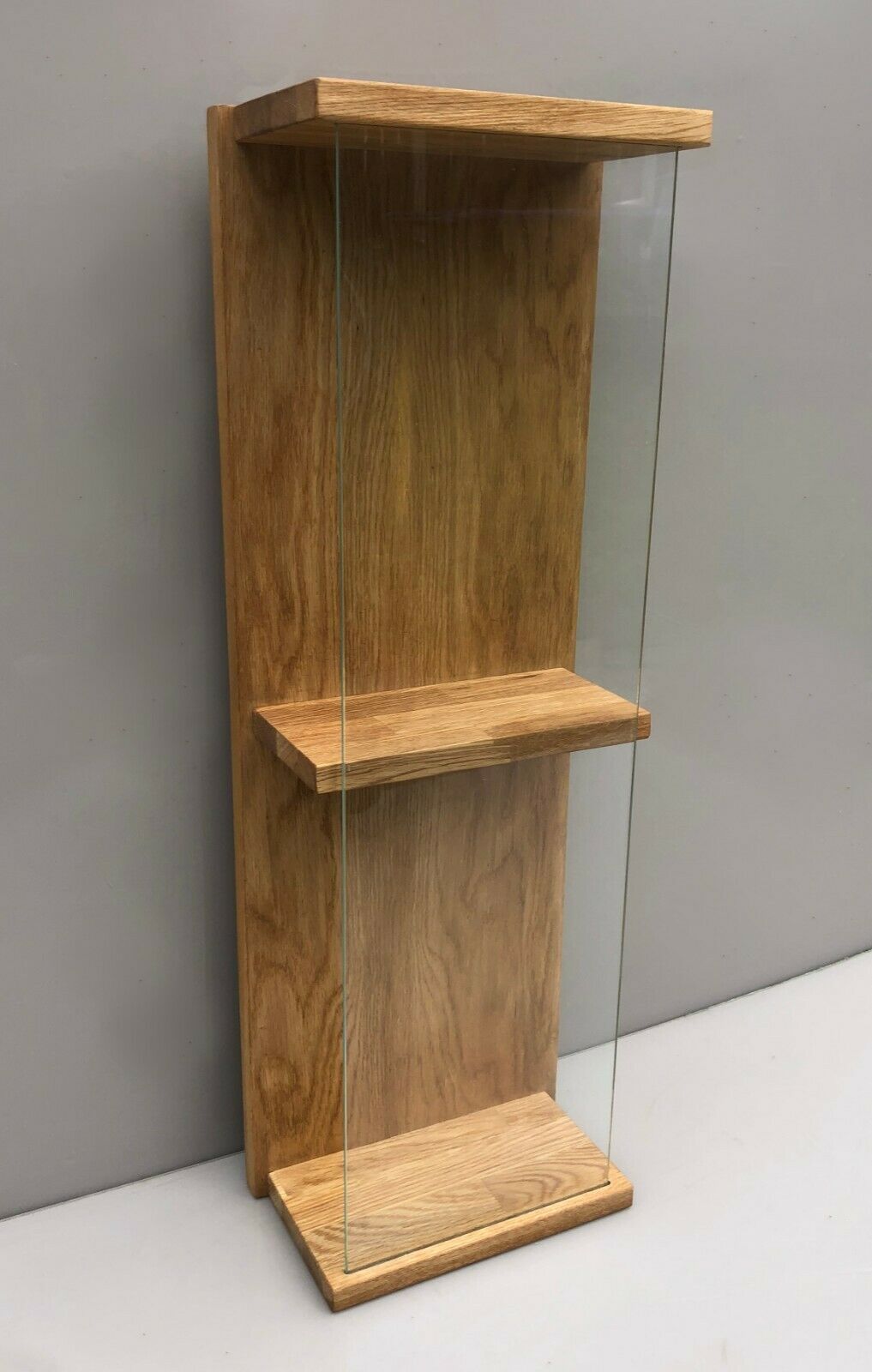 Used Oak And Glass Wall Shelf Swedish Design