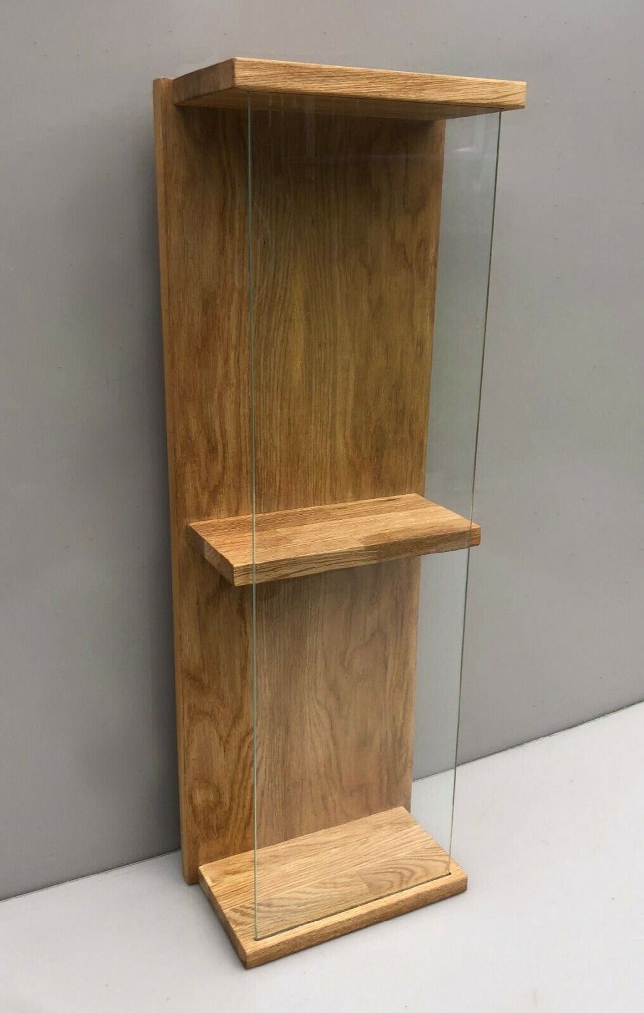 Used Oak And Glass Wall Shelf Swedish Design