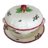 Gien Faïence model Lorraine large soup tureen and dish