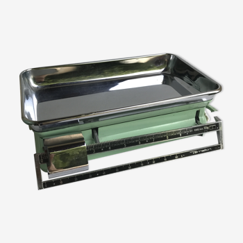 Balance de cuisine Terraillon 10 kgs metal vert + chrome vintage annees 70