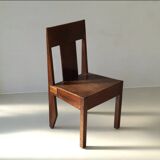 Art Deco modernist chair in solid oak from the 1930s/40s