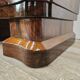 Art Decò bedside tables in walnut burl with brass knobs