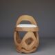 Chaise d'appoint en bois de palmier sculpté à la main, années 1970